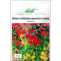 Насіння - Бегонія Шансон F1, ампельна, суміш, Cerny (Чехія), 10 шт.