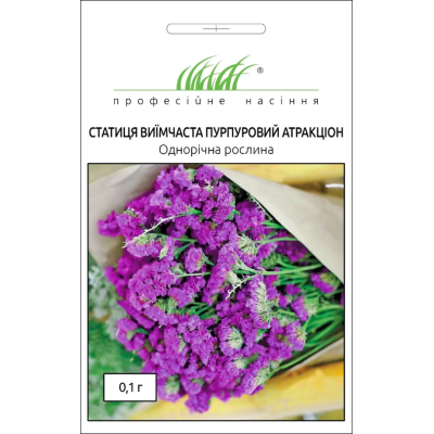 Семена - Статица Пурпурный аттракцион, выемчатая, Hem Zaden (Нидерланды), 0,1 г.