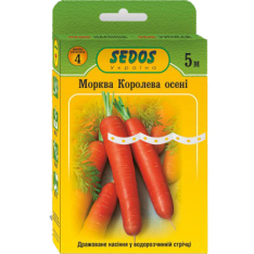Насіння на стрічці - Морква Королева осені, 5 м/250 шт. Насіння на стрічці - Морква Королева осені, 5 м/250 шт.