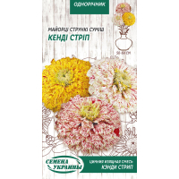 Семена - Цинния Кэнди стрип, изящная, смесь, 0,3 г.