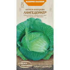 Семена - Капуста б/к Лангедейкер, 1 г. Семена - Капуста б/к Лангедейкер, 1 г.