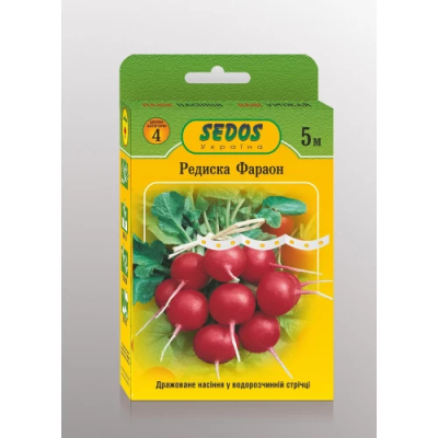 Насіння на стрічці - Редис Фараон, 5 м/150 шт