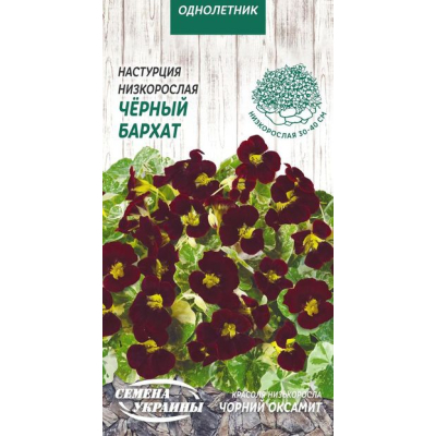 Семена - Настурция Черный бархат, низкорослая, 1 г.