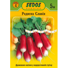 Насіння на стрічці - Редиска Славія, 5 м/150 шт Насіння на стрічці - Редиска Славія, 5 м/150 шт