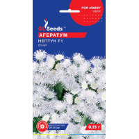 Насіння - Агератум Нептун F1, білий, 0,15 г.