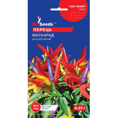 Насіння - Перець гострий Маскарад, декоративний, 0,25 г. Насіння - Перець гострий Маскарад, декоративний, 0,25 г.