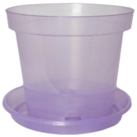 Горщик Еталон, фіолетовий з піддоном, круглий, D-150