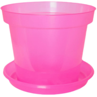 Горщик Еталон, рожевий з піддоном, круглий, D-150 Горщик Еталон, рожевий з піддоном, круглий, D-150