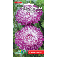 Семена - Астра Седая дама, контрастер, 0,3 г.