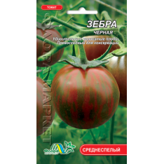 Насіння - Томат Зебра чорна, 0,1 г. Насіння - Томат Зебра чорна, 0,1 г.