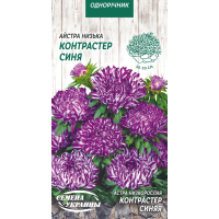 Семена - Астра Контрастер синяя, низкорослая, 0,2 г.