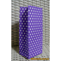 Пакет подарочный 90х60х210 мм., горох-фиолетовый, 1 шт