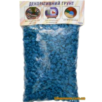 Грунт декоративный, голубой, 0,7 кг
